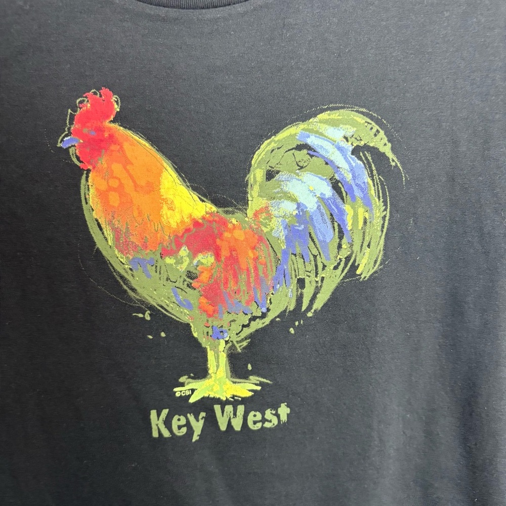 Crazy Shirt Colorful Rooster Key West Graphic T-Shirt - Picture 2 of 4